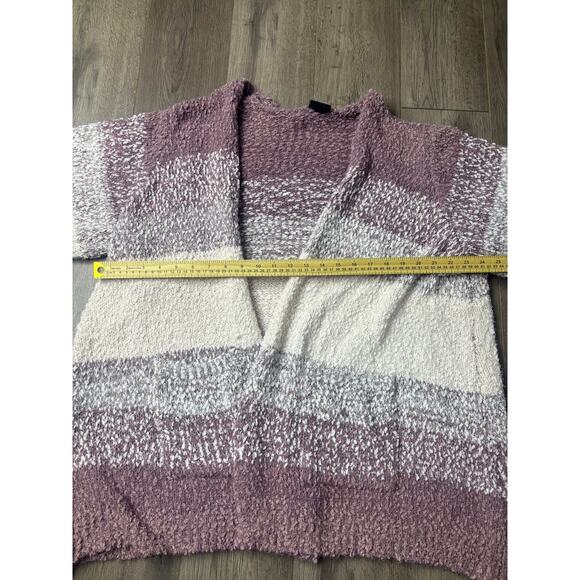 Torrid 4 Cozy Boucle Knit Striped Open Front Cardigan Sweater Plus 26/28 - Picture 3 of 6